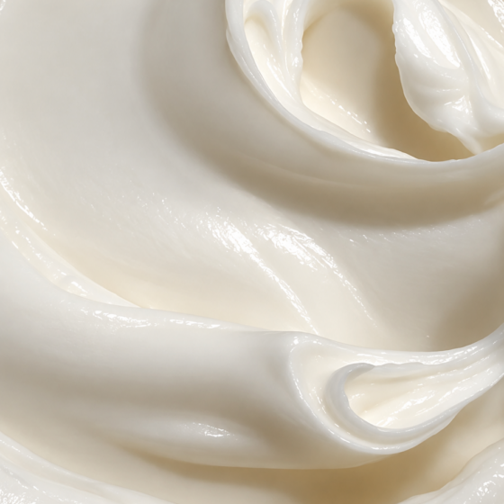 Texture cosmétique crème sculptée pour une campagne beauté de luxe, réalisée par une set designer Paris spécialisée dans la mise en valeur des matières.