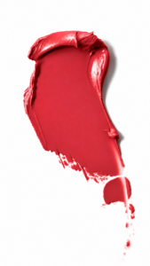 Texture rouge à lèvre réalisée dans le carde d'une campagne de publicité pour une marque de luxe cosmétique comme Dior ou YSL